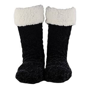 New THE COMFY Black Slipper Socks Women’s Size 6-10